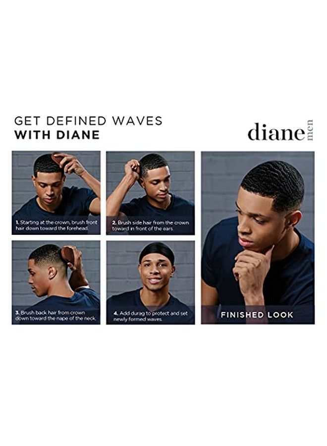 Diane فرشاة شعر رجالية متوسطة الصلابة ذات مقبض قصير وشعيرات خنزير معززة D8172 - Image 5