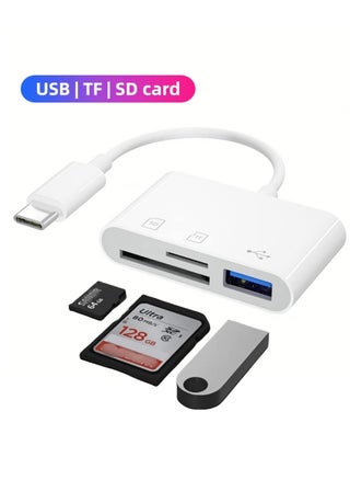 3-in-1 Multi-Function USB C SD Card Reader, Type C to USB C Adapter Card Reader, TF Card Adapter with Dual Read/Write Support for iPhone 15 Pro Max, iPad Pro/Air/Mini, Mac, MacBook Pro/Air, and More USB-C/Type C Devices - pzsku/ZAEE1C477DD2B74F1734EZ/45/1750037485/e54c7d42-f5b7-4277-8c38-aea5115442aa
