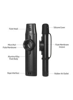 Thoraya Aluminum Alloy Kazoo Woodwind Instrument Musical Instrument for Beginners Black  - Image 5