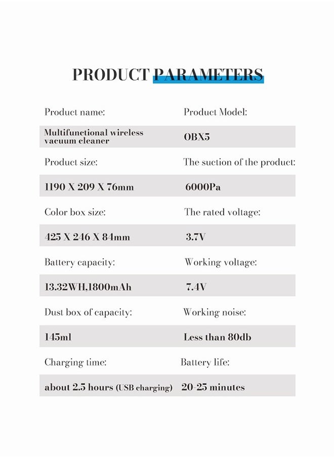 2 in 1 Cordless Vacuum Cleaner - Rechargeable Dustbuster - Portable and Removable - 6000Pa - pzsku/ZAEE1FD3C4C57AF710191Z/45/_/1719473682/f4dc628a-f213-4434-9730-bdae77c526ca