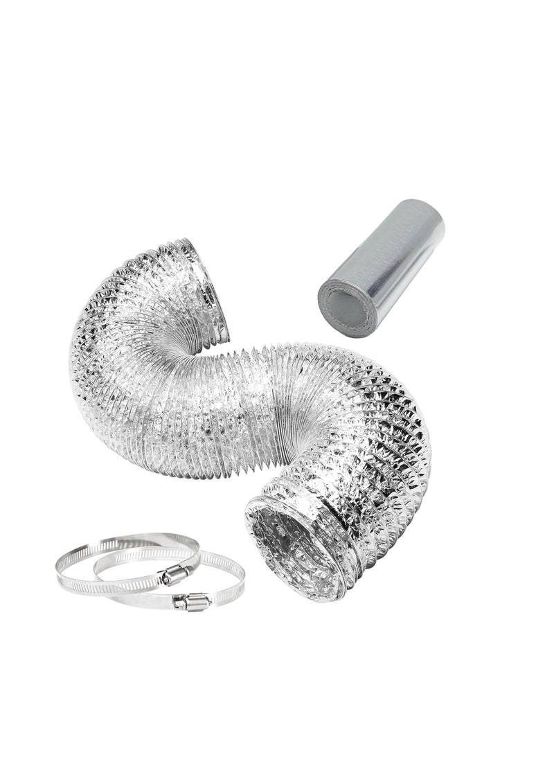 KNP KNP Aluminum Duct with Flexible Hose 8 Inch is designed for efficient air movement and ventilation in various applications.  - Image 1