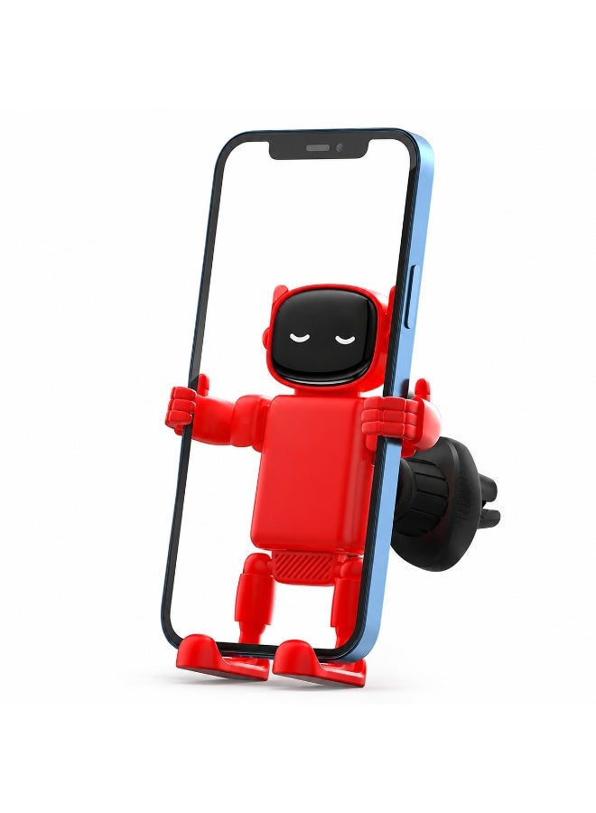 حامل الهاتف الذكي «Smart Gravity Car» – حامل يدوي واحد مع مشبك للسيارة، حامل هاتف يدور 360 درجة لفتحة التهوية، قبضة روبوتية ثابتة مانعة للانزلاق لضمان القيادة الآمنة (65–85 مم) - Image 1