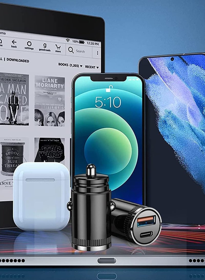 USB C Car Charger 27W Type C QC Fast Charging Cigarette Lighter Adapter Compatible for iPhone 14 13 12 11 iPad Samsung Galaxy S20 LG Google Pixel - Image 5