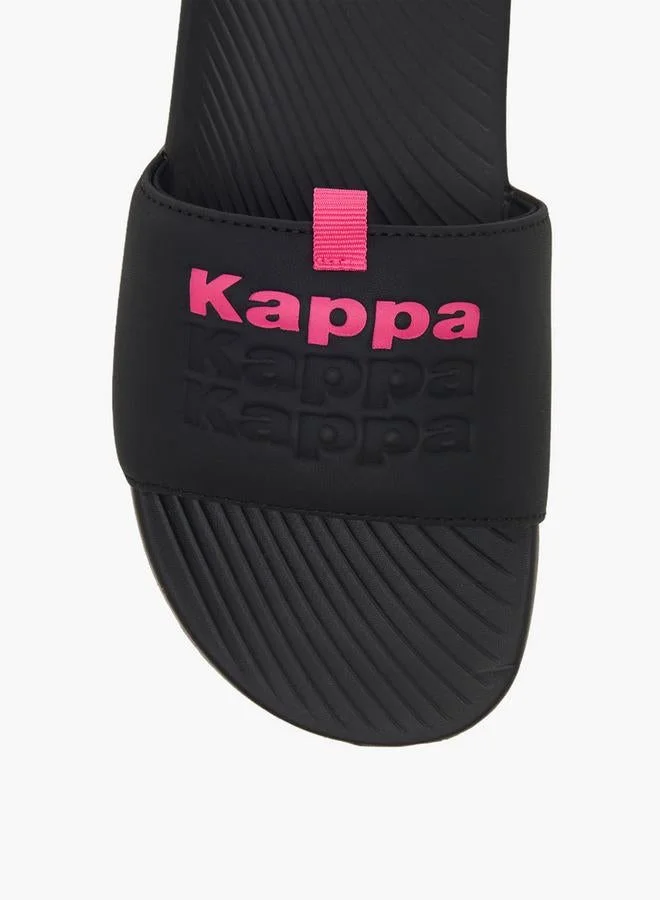 Kappa BLACK Women Logo Embossed Slides for Women | Best Price UAE
