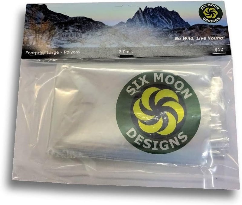 Polycro Footprint Small: Ultra Light 1.5 oz, Ultra Strong 2-Pack Ground Cloth for Camping | Perfect Tent Footprint for Your 1 Person Tent | Essential Tent Camping Accessory