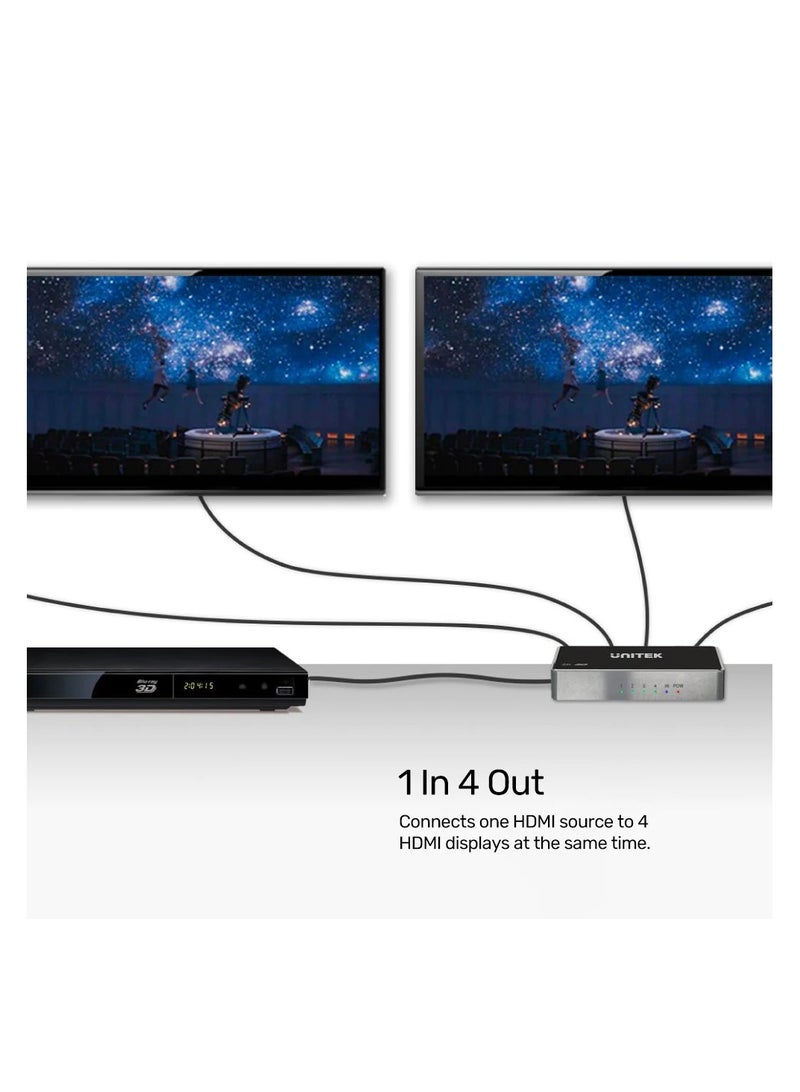 UNITEK HDMI Splitter 1 In 4 Out 4K  - Image 5