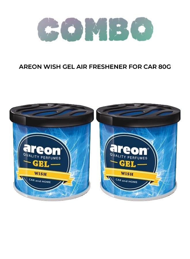 Areon Wish Gel Car Air Freshener Combo - 2x 80g - Image 1