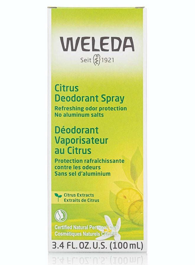 Weleda Citrus Deodorant Spray (100 ml) – Natural 24-Hour Deodorant for Long-Lasting Freshness, with Lemon Essential Oil, Aluminum Salt-Free - Image 2