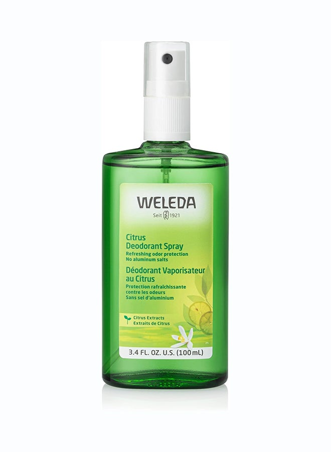 Weleda Citrus Deodorant Spray (100 ml) – Natural 24-Hour Deodorant for Long-Lasting Freshness, with Lemon Essential Oil, Aluminum Salt-Free - Image 1