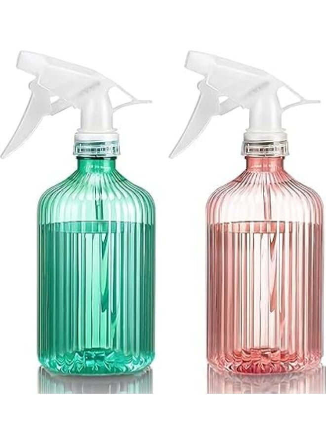 بخاخات فارغة لرش النباتات، برأس بخاخ قابل للتعديل ومضاد للانسداد، زجاجة بخاخ ماء للاستخدام المنزلي، للتنظيف والبستنة وري النباتات وتصفيف الشعر، متعددة الألوان، عدد 2 قطعة - Image 3
