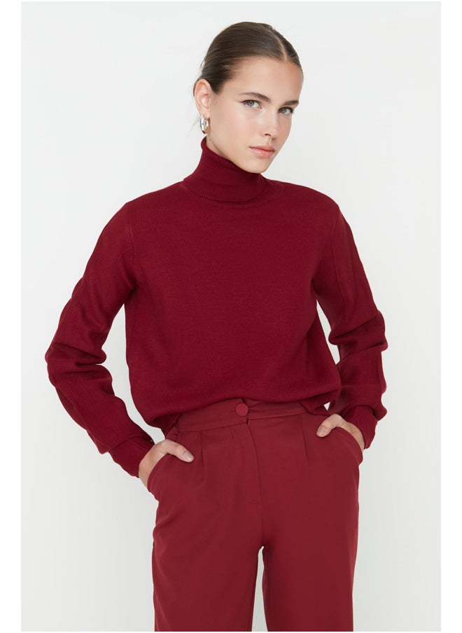 trendyol Sweater - Burgundy - Regular fit  - Image 3