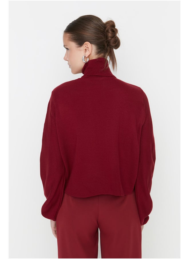 trendyol Sweater - Burgundy - Regular fit  - Image 5
