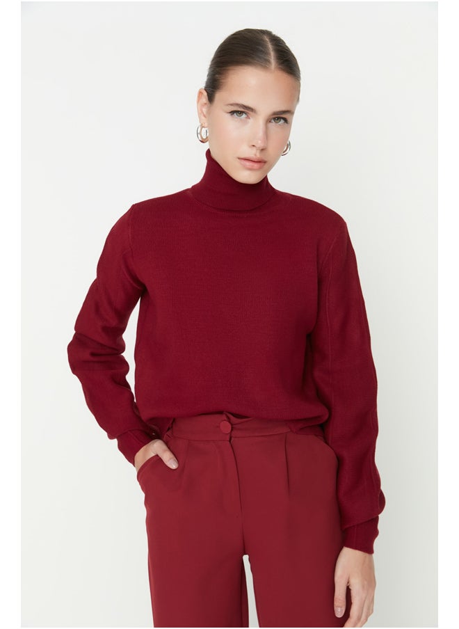 trendyol Sweater - Burgundy - Regular fit  - Image 2
