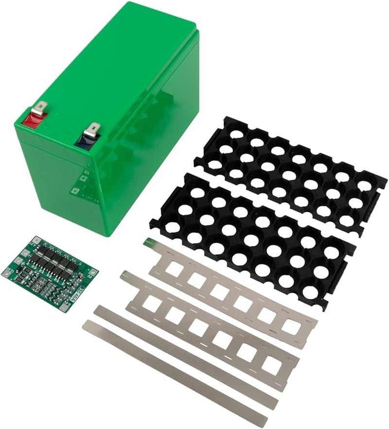 حامل علبة بطارية ABS أصفر 12 فولت 7 أمبير/ساعة 3x7 فتحة مع شريط لوحة PCB اختيارية لاستبدال حزمة بطارية أدوات الطاقة DIY - Image 4