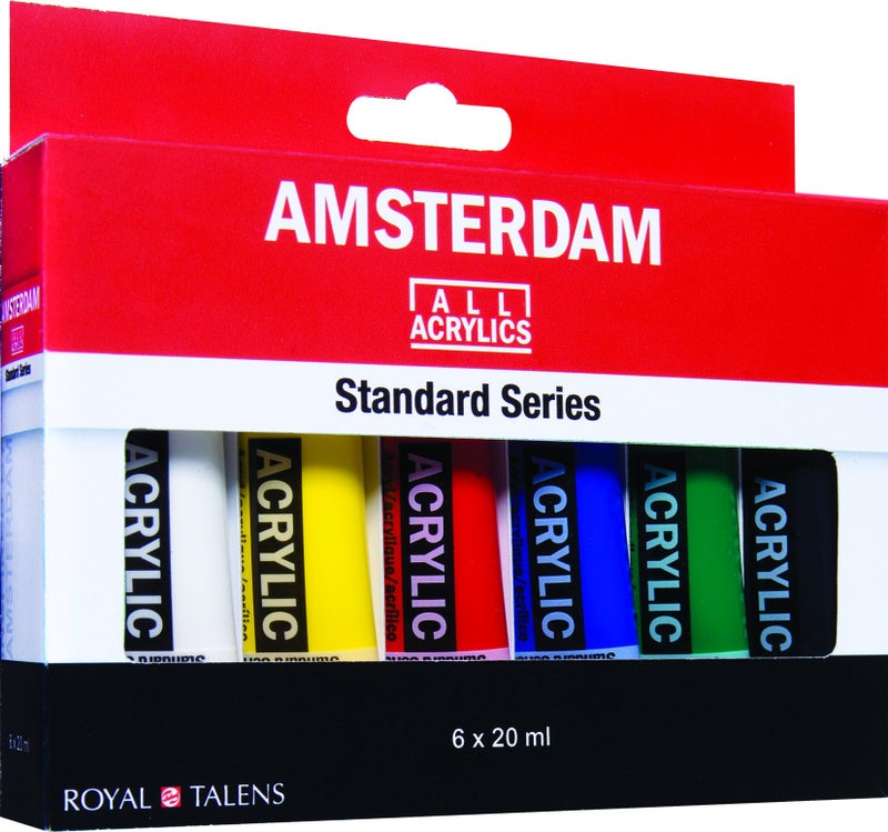 Amsterdam Acrylic Standard Series Paint Set 6x20ml Basic - Image 2