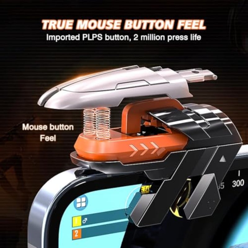Mobile Gaming FPS Triggers Joystick Shoot Aim Buttons Zero Latency Game for Touch Screen Cellphone Controller Compatible with Call of Duty Warzone, PUBG, Free Fire, Android and iPhone 1 Pair - Image 5