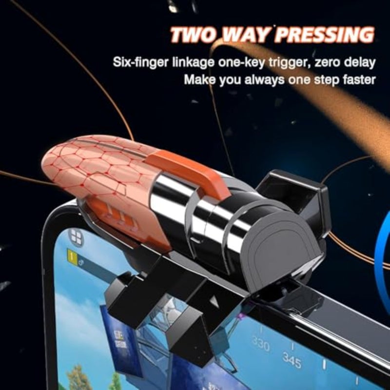 Mobile Gaming FPS Triggers Joystick Shoot Aim Buttons Zero Latency Game for Touch Screen Cellphone Controller Compatible with Call of Duty Warzone, PUBG, Free Fire, Android and iPhone 1 Pair - Image 3