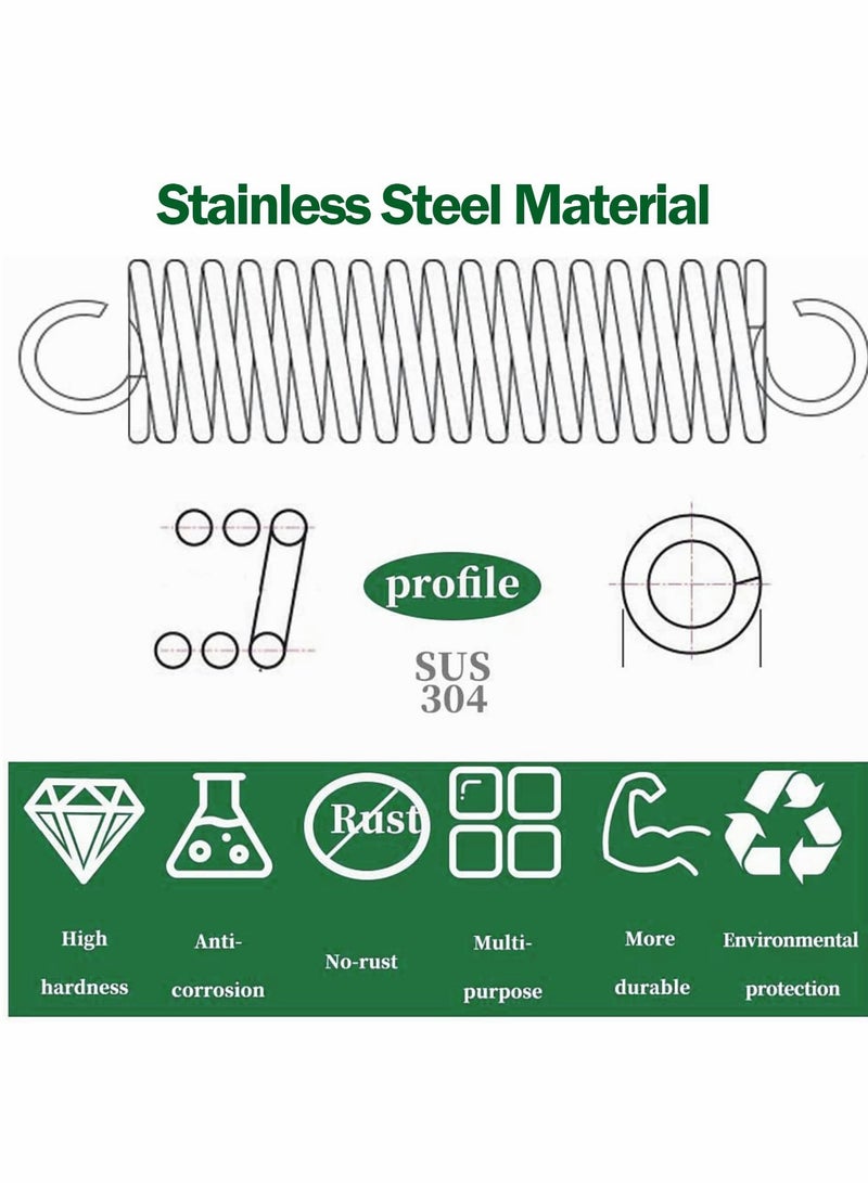 KASTWAVE Hammock Spring,Premium Porch Swing Springs Hold up to 600kg Heavy-Duty Chrome Hammock Hanging Chair Spring - Image 2