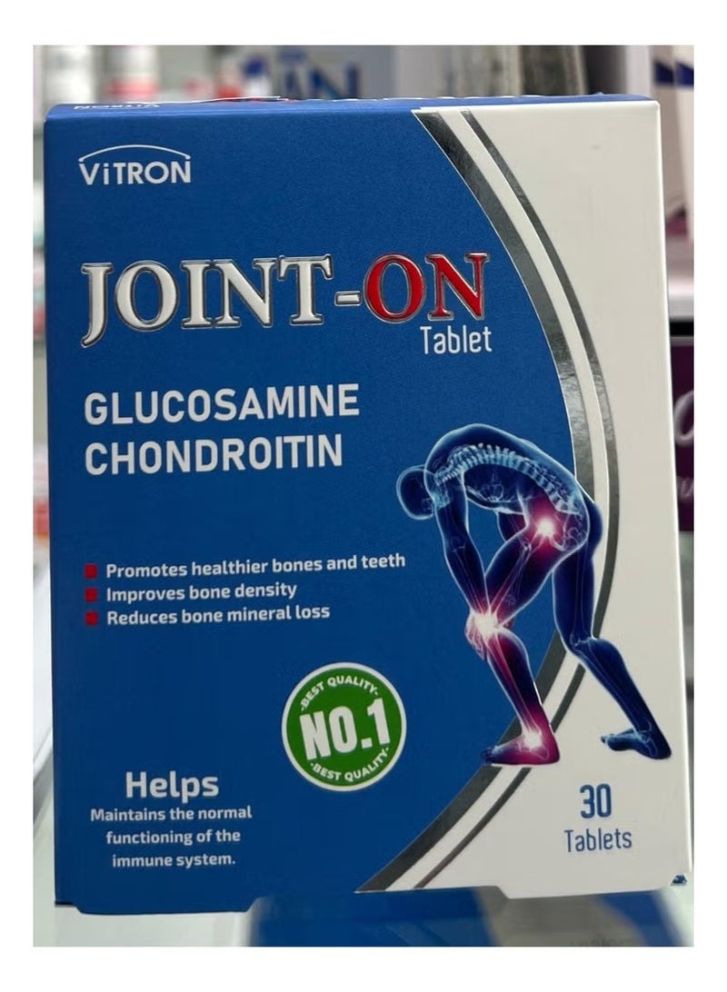 Vitron Joint On Glucosamine Chondroitin Tablets 30’s – Joint Support & Mobility Care Supplement for Cartilage and Flexibility