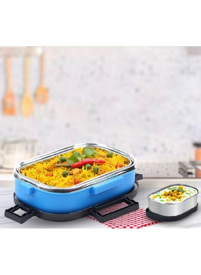 Attro Meal Time Stainless Steel Insulated Airtight Leak-Proof Lunch Box for Office, School, Picnic, 800 Ml - Sky Blue - Image 1