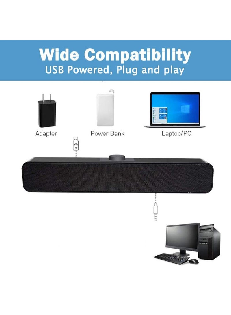 Bluetooth Wired Soundbar Speaker USB Powered with Dual Mode Connectivity - Image 3