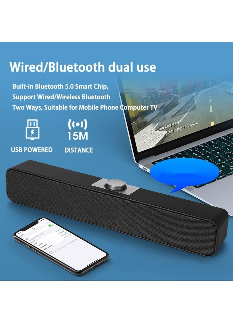 Bluetooth Wired Soundbar Speaker USB Powered with Dual Mode Connectivity - Image 2