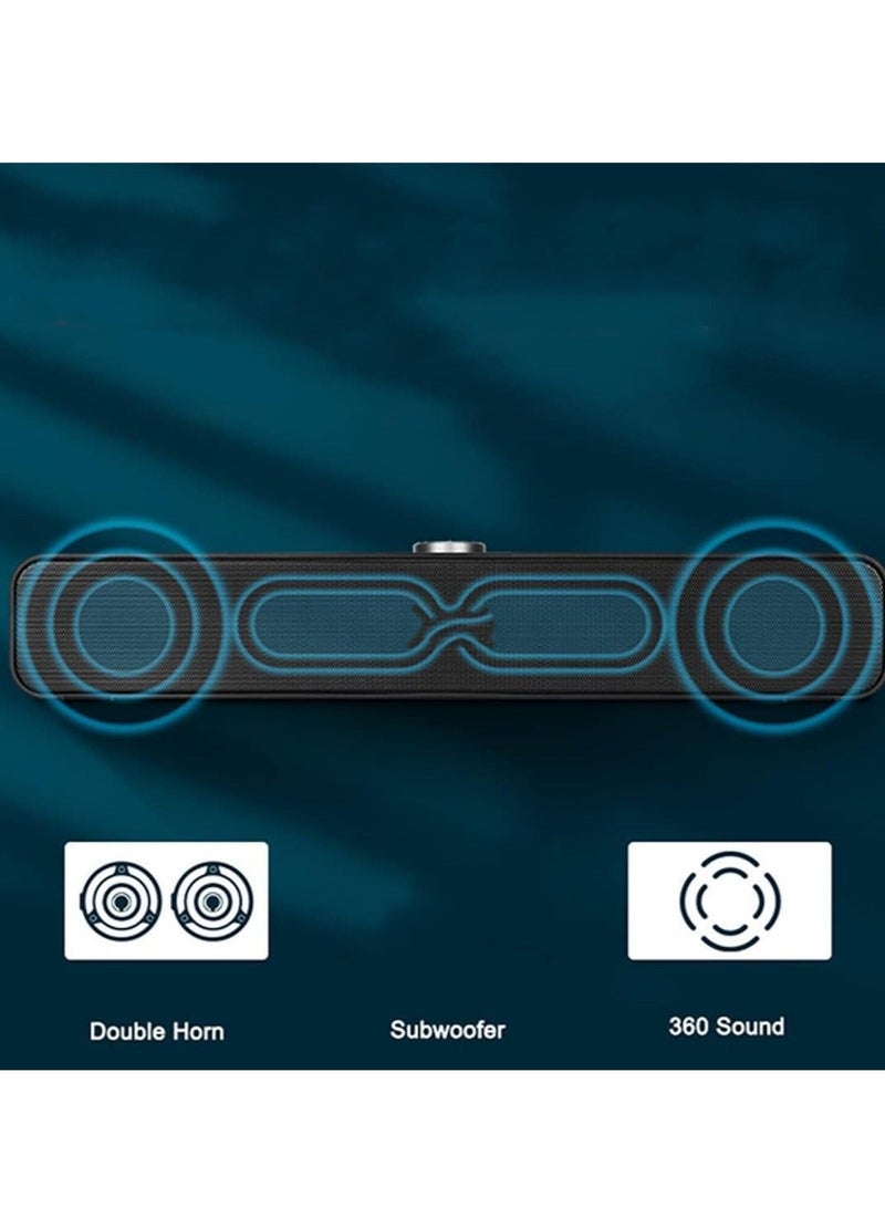 Bluetooth Wired Soundbar Speaker USB Powered with Dual Mode Connectivity - Image 4