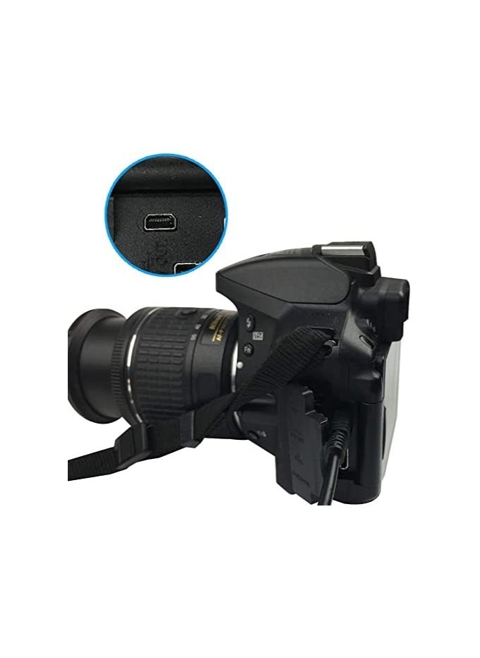 erorex - Replacement Camera Transfer Data Sync Charger Cable Charging Cord Compatible with Panasonic Lumix Camera DMC-G7 DMC-S5 DMC-ZS25 DMC-TZ35 ZS40 ZS50 TS30 SZ3 TZ8 TZ11 TZ15 TZ24 F2 FH25 FH4 FH5 & More - Image 1