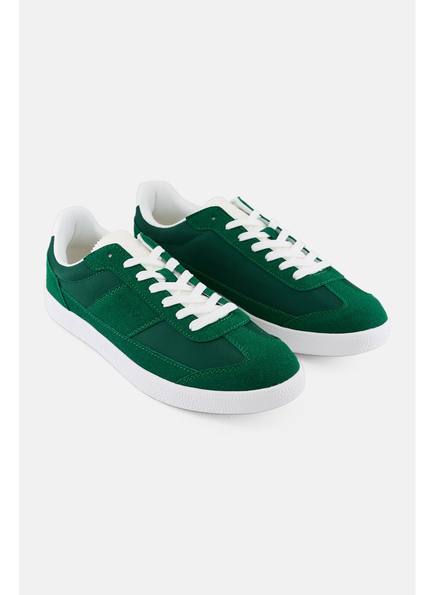 Algspar Men Suede Lace Up Shoes, Green  - Image 1