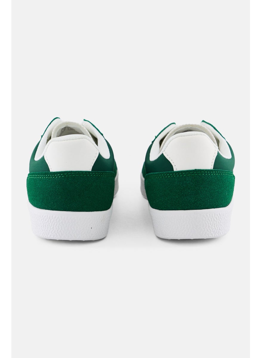 Algspar Men Suede Lace Up Shoes, Green  - Image 3
