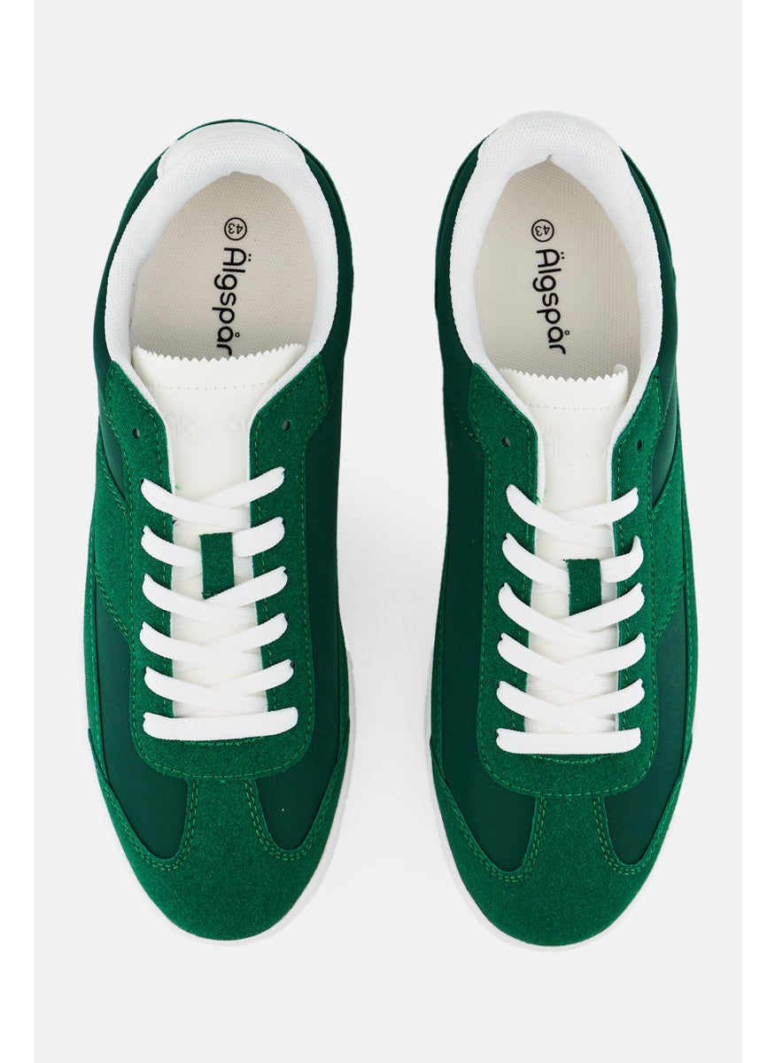 Algspar Men Suede Lace Up Shoes, Green  - Image 4