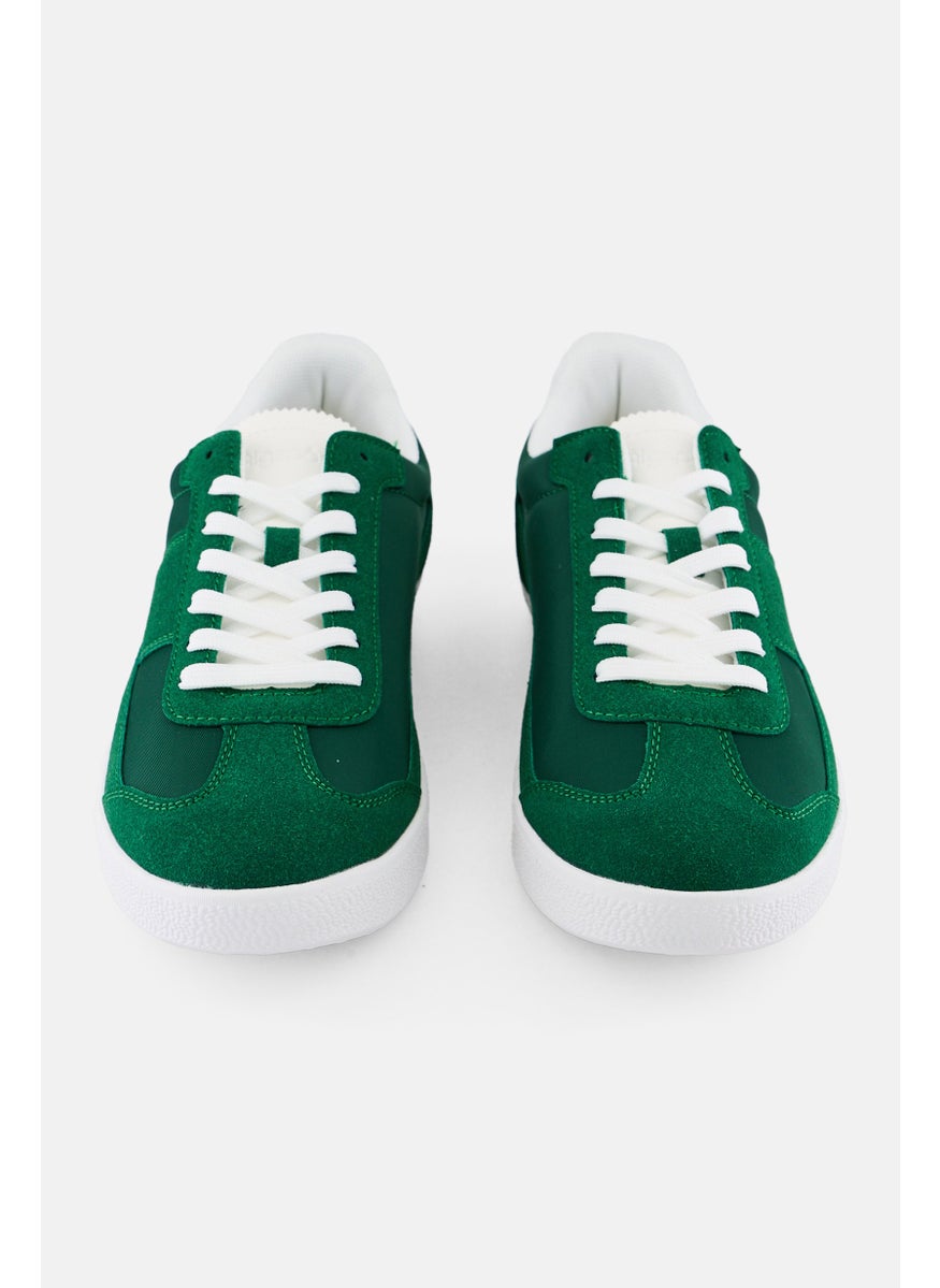 Algspar Men Suede Lace Up Shoes, Green  - Image 2