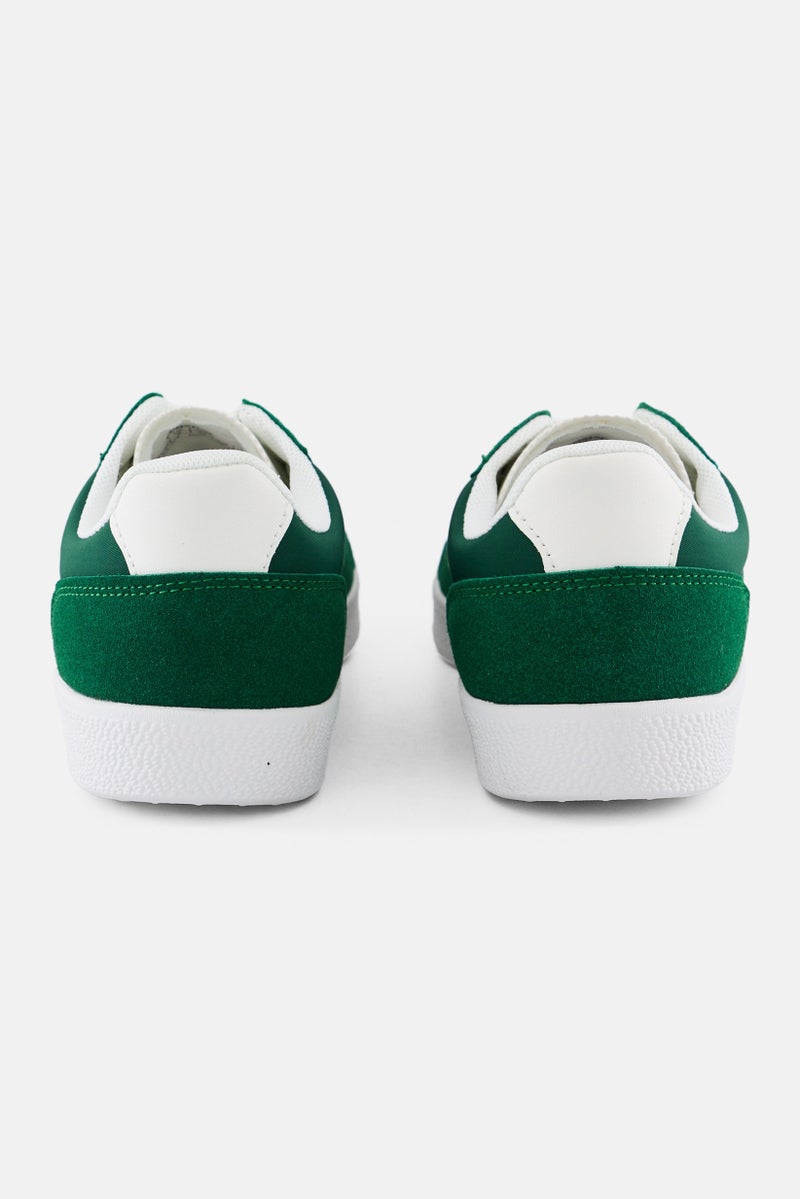 Algspar Men Suede Lace Up Shoes, Green - Image 3
