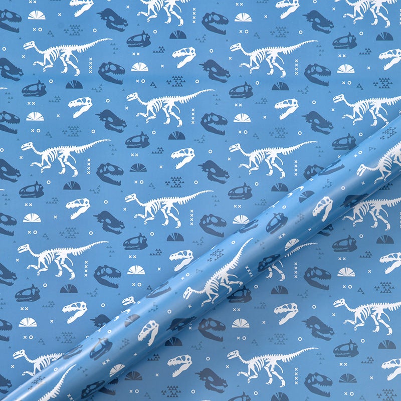 6 Sheets Dinosaur Animal Gift Wrapping Paper Set with Accessories, 70cm x 50cm Holiday Birthday Christmas Party Gift Wrap for Kids, Children's Day, Wedding, DIY Gift Box Decoration - Image 3