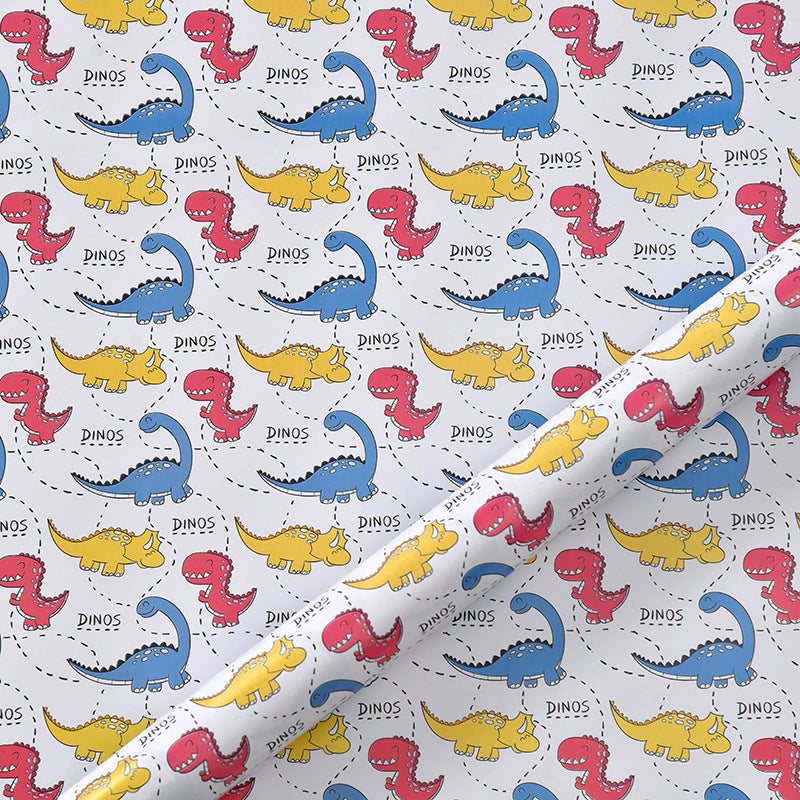 6 Sheets Dinosaur Animal Gift Wrapping Paper Set with Accessories, 70cm x 50cm Holiday Birthday Christmas Party Gift Wrap for Kids, Children's Day, Wedding, DIY Gift Box Decoration - Image 5