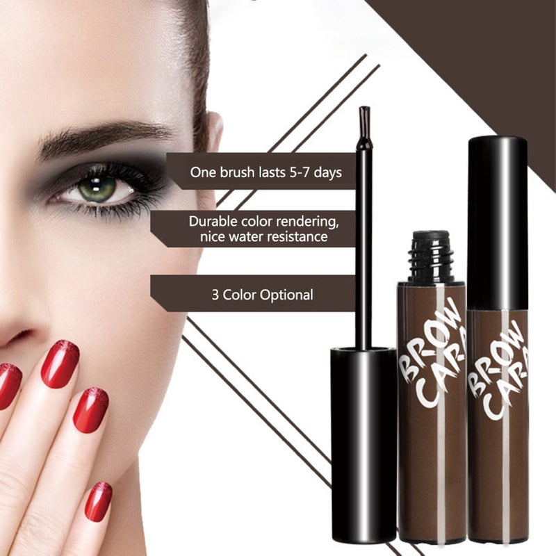 Semi-Permanent Tear Eyebrow Dye Cream Waterproof Sweatproof Natural Last-Long ColorStay Eyebrow Cream With 3 Brow Template - Image 2