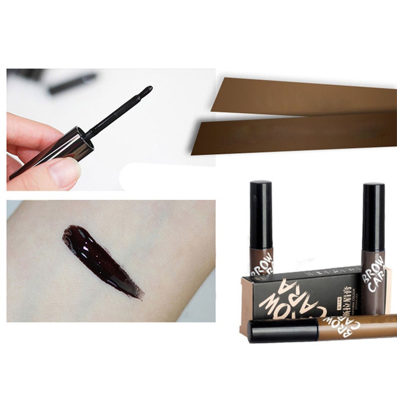 Semi-Permanent Tear Eyebrow Dye Cream Waterproof Sweatproof Natural Last-Long ColorStay Eyebrow Cream With 3 Brow Template - Image 5