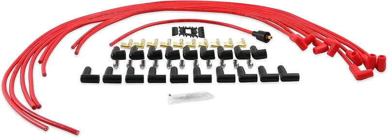 ACCEL 4041R Spark Plug Wire Set - 8mm Super Stock Universal with Graphite Core - Red Wire with Red 90 Degree Boots - Image 3