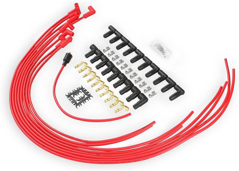ACCEL 4041R Spark Plug Wire Set - 8mm Super Stock Universal with Graphite Core - Red Wire with Red 90 Degree Boots - Image 4