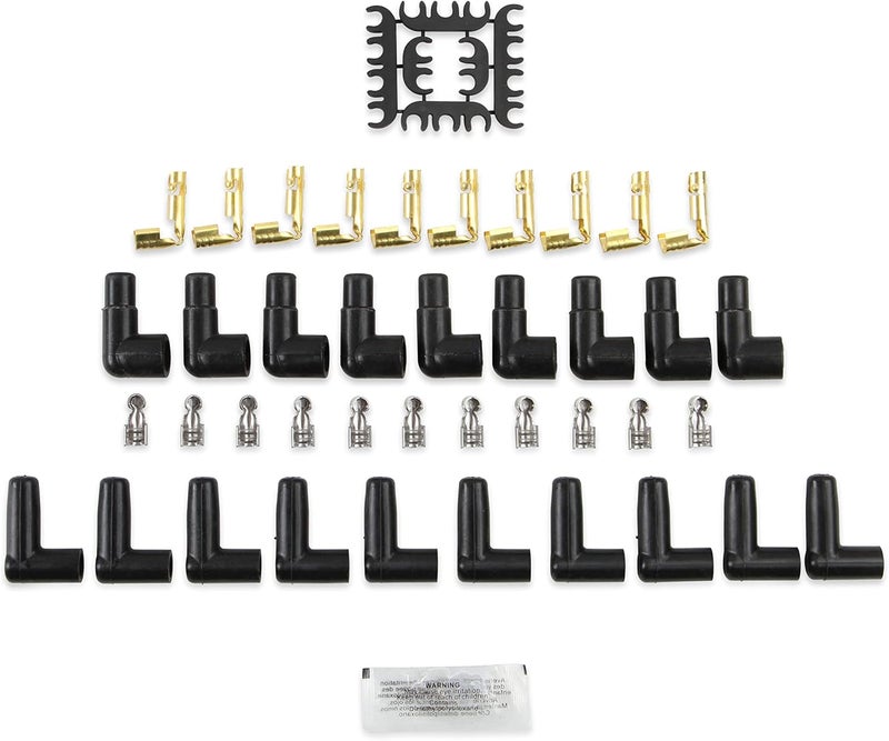 ACCEL 4041R Spark Plug Wire Set - 8mm Super Stock Universal with Graphite Core - Red Wire with Red 90 Degree Boots - Image 2