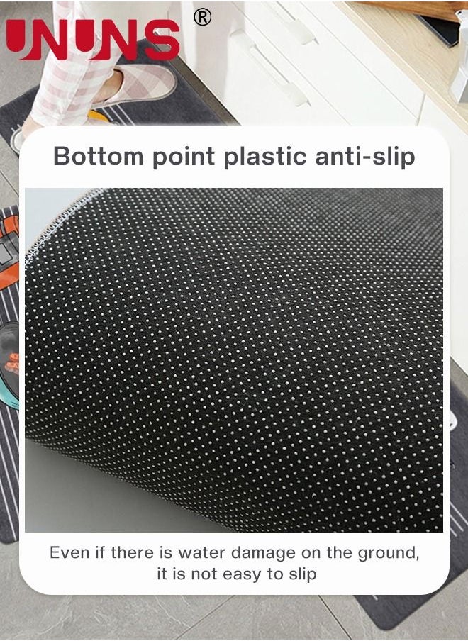 UNUNS - Kitchen Mat Set,2-Piece Anti Fatigue Non Skid Kitchen Rugs And Mats,For Floor Indoor Outdoor Entry Carpet,17.7"x59"+17.7"x29.5" - Image 1