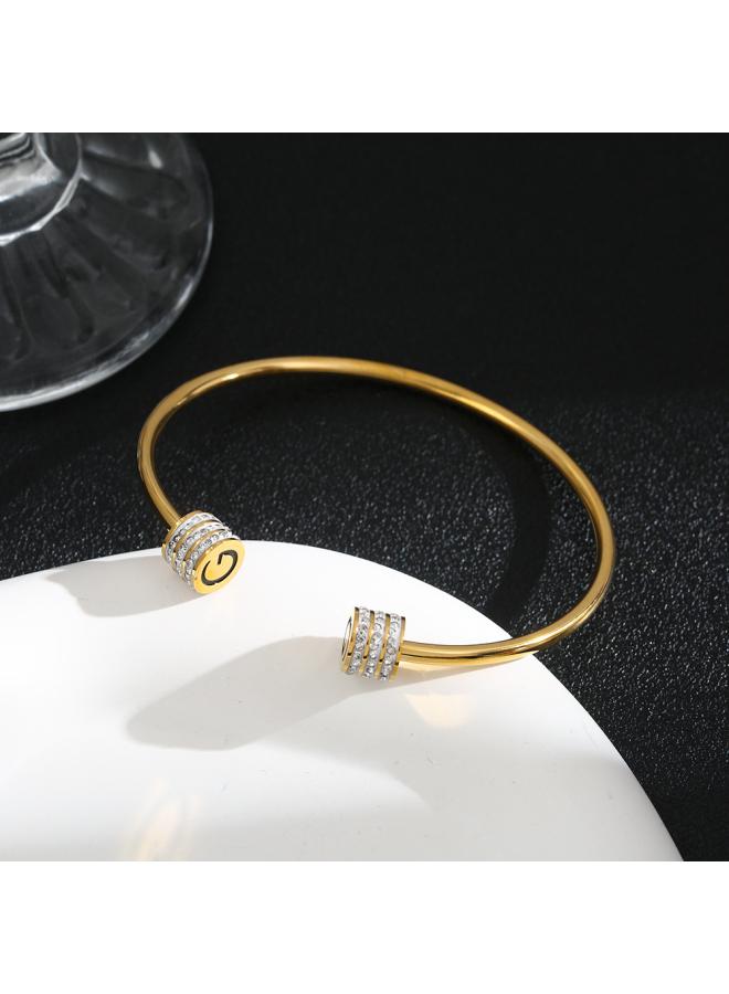 NIBEMINENT South Korea Fashion Explosion Titanium Steel Bracelet Women's Non-fading Temperament Joker Personality Full Diamond Net Red Luxury Jewelry 