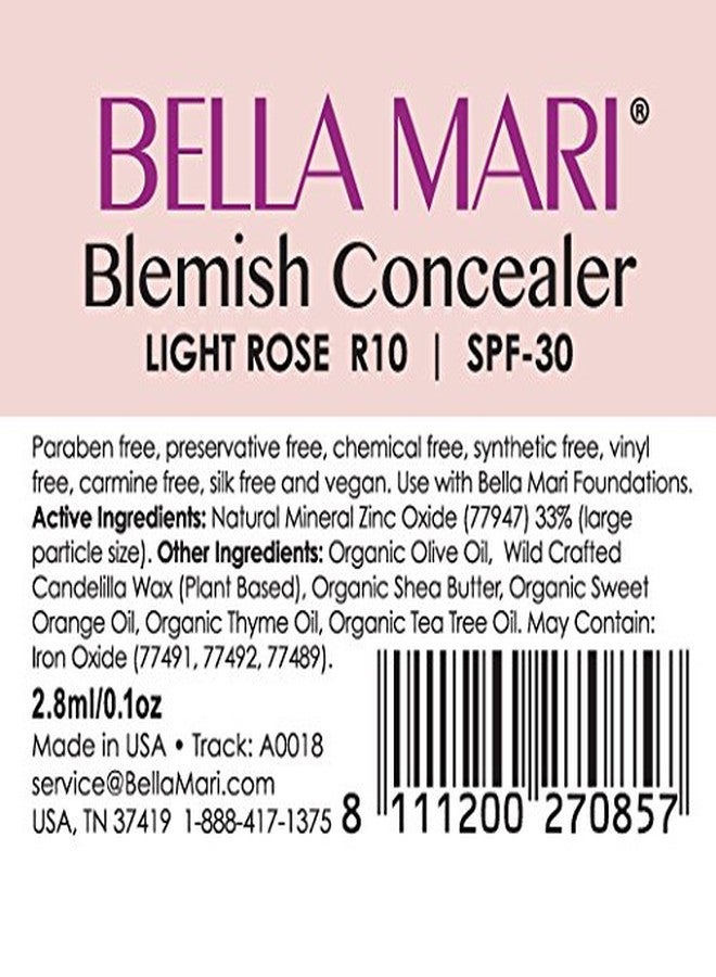 Nature's Brands Natural Blemish Concealer Stick by Bella Mari (Light Rose T10) - Made with Organic Ingredients - No Toxic Synthetic Chemicals - TSA-Approved Travel Size - Image 2