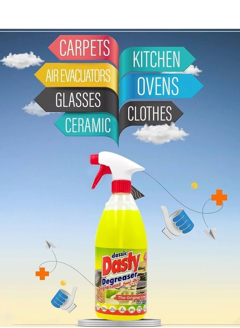 داستي بخاخ مزيل شحوم متعدد الأغراض 1000 مل، منظف قوي لإزالة الزيوت والشحوم، مناسب للمطبخ، الفرن، محرك السيارة، الدراجة، السجاد، الأقمشة، الزجاج، السيراميك، بخاخ تنظيف متعدد الأغراض، زجاجة بخاخ، مزيل بقع سريع المفعول، منظف سائل - Image 2
