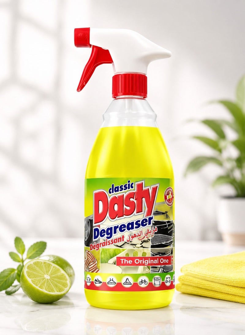 Dasty Multipurpose Degreaser Spray 1000ml Heavy Duty Cleaner Oil Grease Remover Kitchen Oven Car Engine Bike Carpet Fabric Glass Ceramic All Purpose Cleaning Spray Trigger Bottle Fast Acting Stain Remover Liquid Cleaner - Image 1