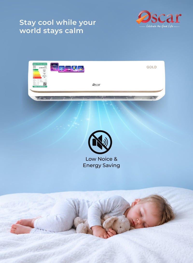 OSCAR 1.0 Ton Split Air Conditioner Hot & Cool | 12,100 BTU/H | R410A Refrigerant | Energy Efficient AC | Fast Cooling & Heating | Low Noise | Ideal for Small Rooms | OS12MCR410SHC - Image 3