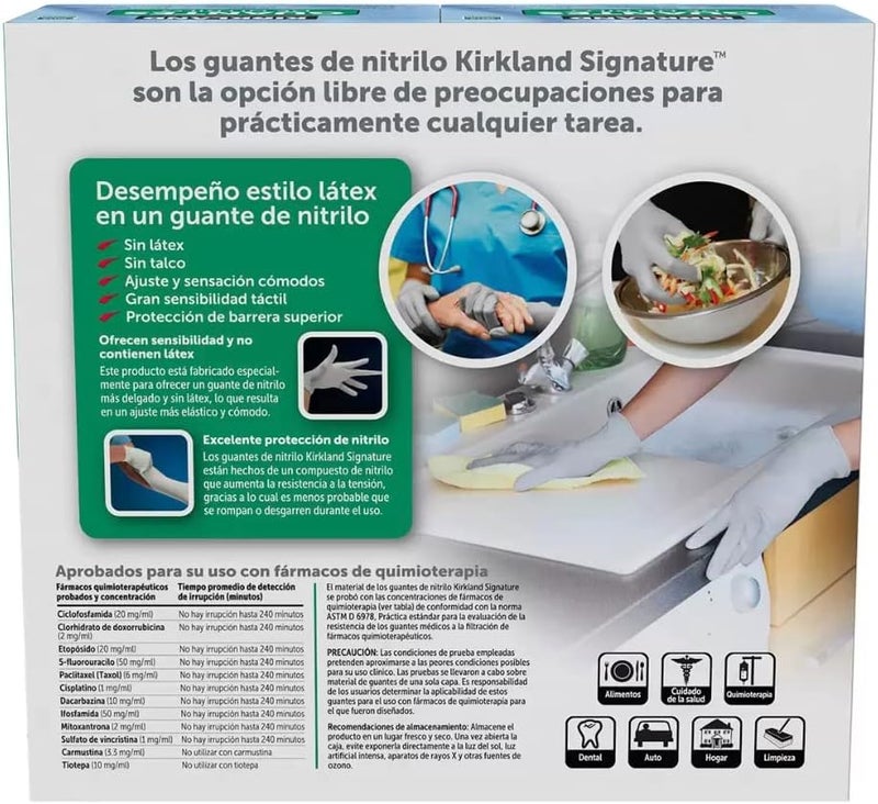 Kirkland Signature Nitrile Gloves Box of 200 Medium for Health Care Food Service Home other uses - Image 2