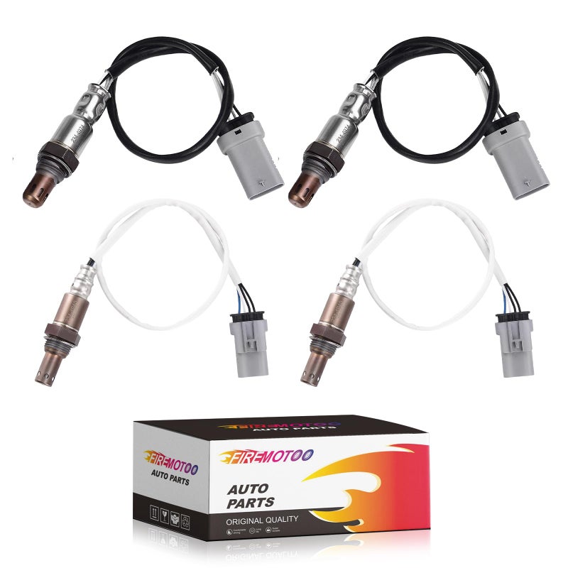FIREMOTOO Pack of 4 O2 Oxygen Sensor 234-4940 Upstream and 234-4974 Downstream Compatible with Chevy Silverado 1500 Suburban Tahoe for GMC Sierra 1500 Yukon XL 4.3L 5.3L 6.2L Replace 12657188 12659516 - Image 1