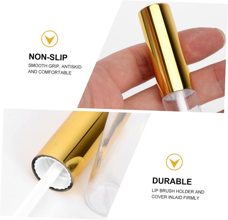 SMASOLO 10pcs 10ml Lip Gloss Tubes Golden Caps Circular Design for Women for DIY Lip Gloss Travel-Friendly Empty Containers - Image 2