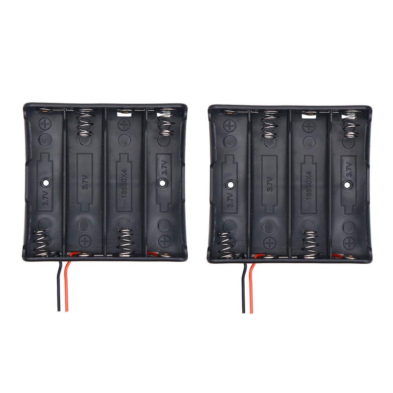 Electronicspices Electronic Spices 2Pcs 18650 3.7V Battery 4 Slots Battery Holder Box With Wire Leads - Image 5
